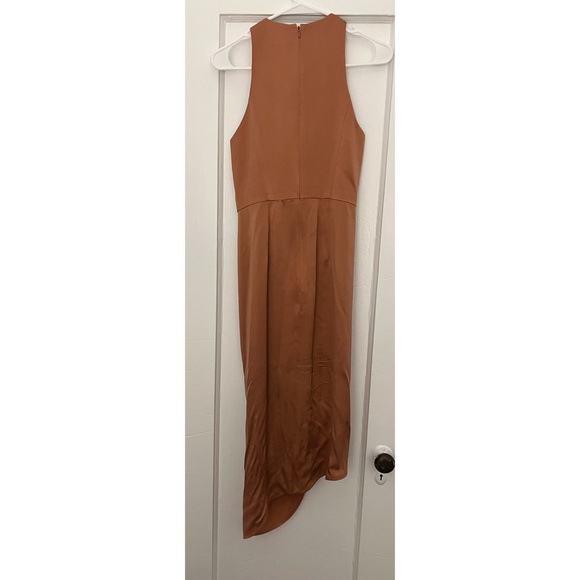 Zimmermann Size 1 (US 6) Asymmetric Washed Silk Coral Draped Dress - Picture 5 of 6